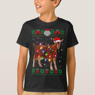 Goat Christmas Sweater Goat Christmas Tree Lights