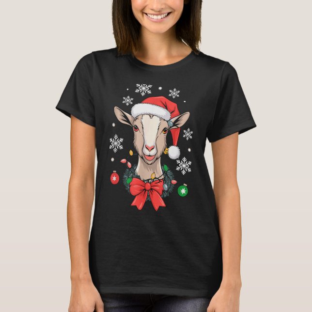 Goat Christmas  T-Shirt (Front)