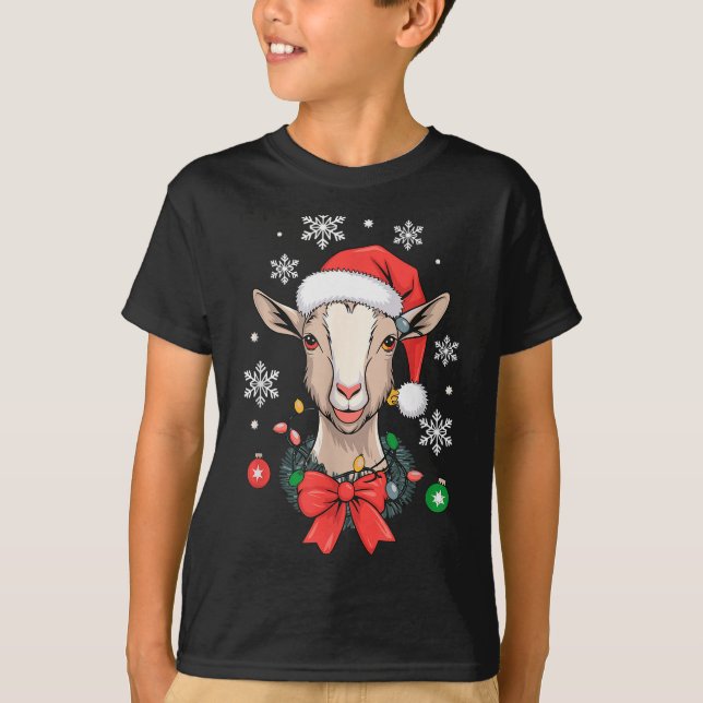 Goat Christmas  T-Shirt (Front)