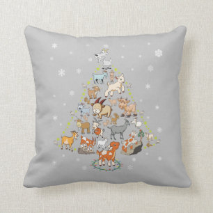 Goat Christmas Tree Cushion