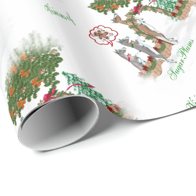 Goat Christmas Visions of Sugar Plums Wrapping pap Wrapping Paper (Roll Corner)