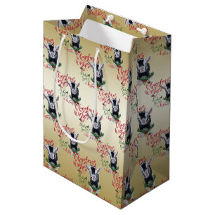 GOAT   Christmas Wishes Baby Goat Kisses Nigerian Medium Gift Bag