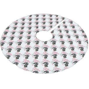 GOAT Christmas Wishes Baby Goat Kisses Nubian 2 Brushed Polyester Tree Skirt