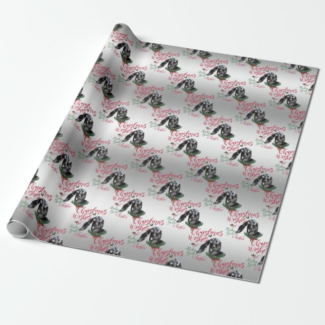 GOAT | Christmas Wishes Baby Goat Kisses Nubian 2 Wrapping Paper (Unrolled)