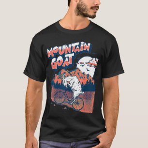 Goat Climbing Mountain Farm Animal Climb Hill Retr T-Shirt