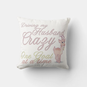 Goat Crazy Personalised  Goat Pillow