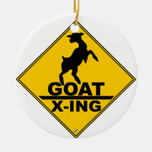 GOAT CROSSING CHRISTMAS ORNAMENT