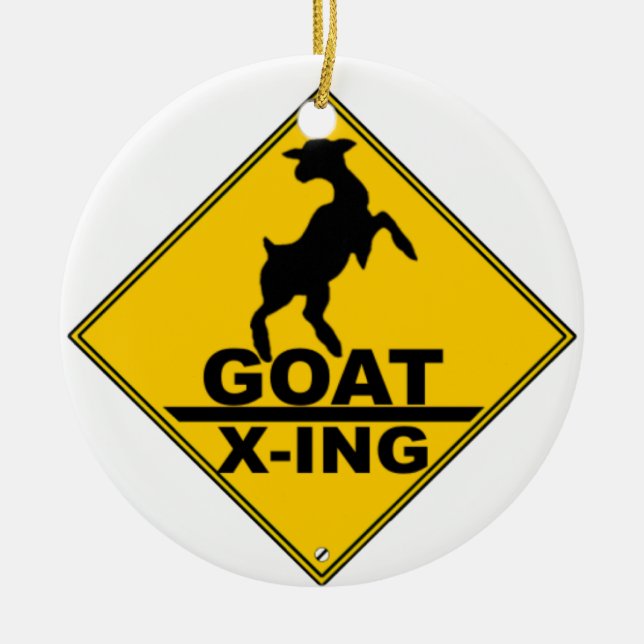 GOAT CROSSING CHRISTMAS ORNAMENT (Front)