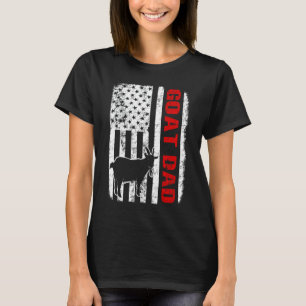 Goat Dad American Flag T-Shirt