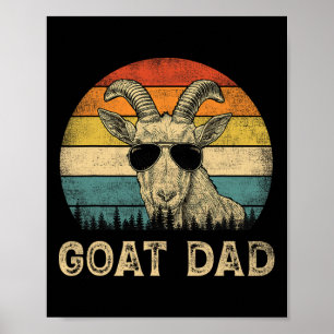 Goat Dad Goat Lovers Daddy Father's Day  Poster