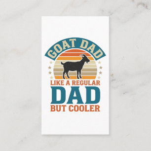Goat Dad Like a Regular Dad But Cooler Vintage Shi Business Card
