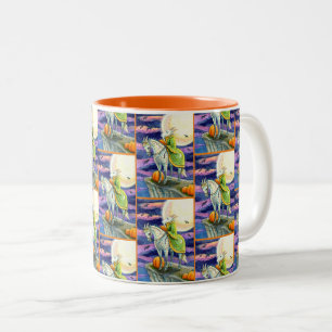 GOAT DEMON, SURE FOOTED STEED FANTASY HALLOWEEN Two-Tone COFFEE MUG