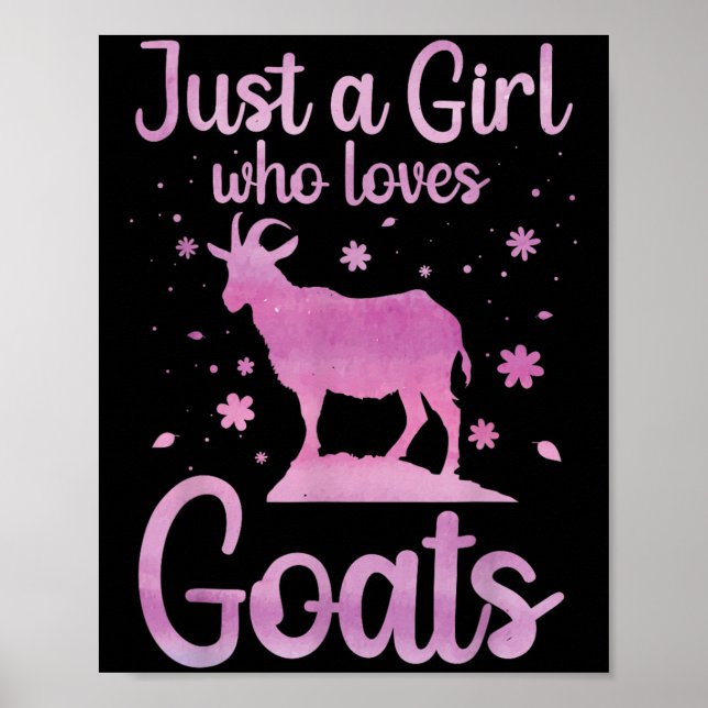 Goat Design For Women Girls Pygmy Goat Farmer Goat Poster (Front)
