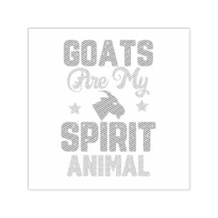 Goat design self-inking stamp