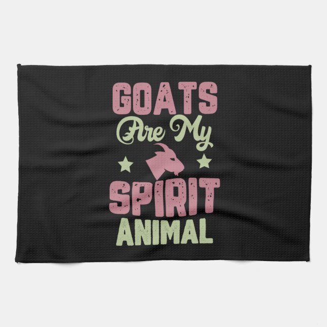 Goat design tea towel (Horizontal)