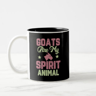 Goat design Two-Tone coffee mug
