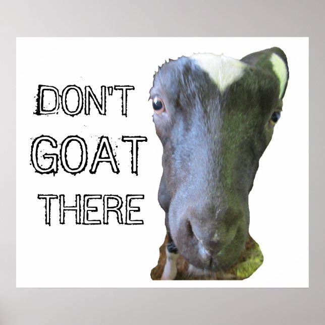 Goat "DON'T GOAT THERE" Print (Front)
