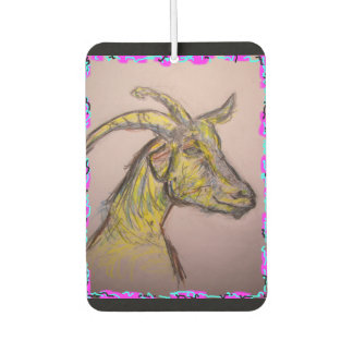 goat drawing car air freshener