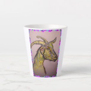 Goat Drawing Latte Mug