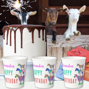 Goat Farm Animal Birthday Party Paper Cups