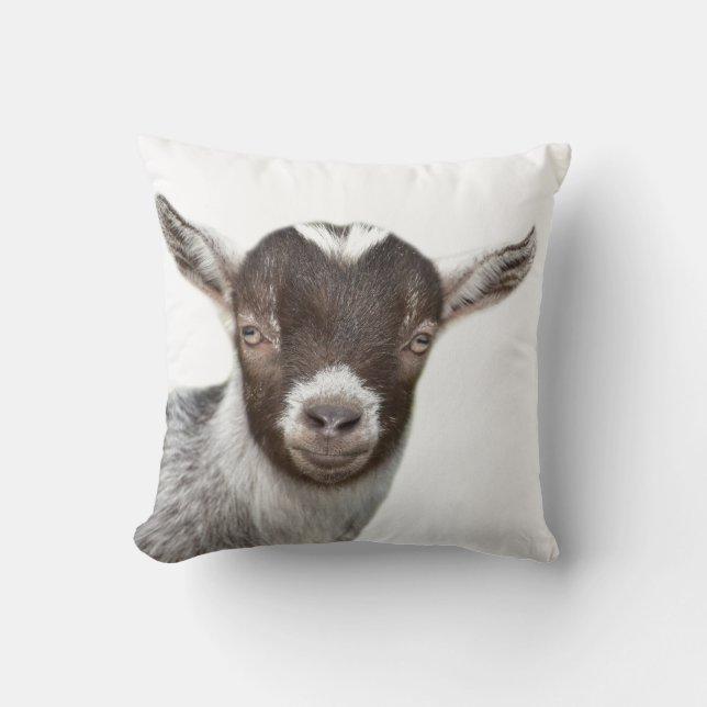 Goat farm animal cute nursery photo cushion (Front)