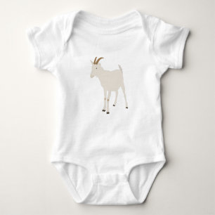 Goat Farm Animal Illustration  Baby Bodysuit