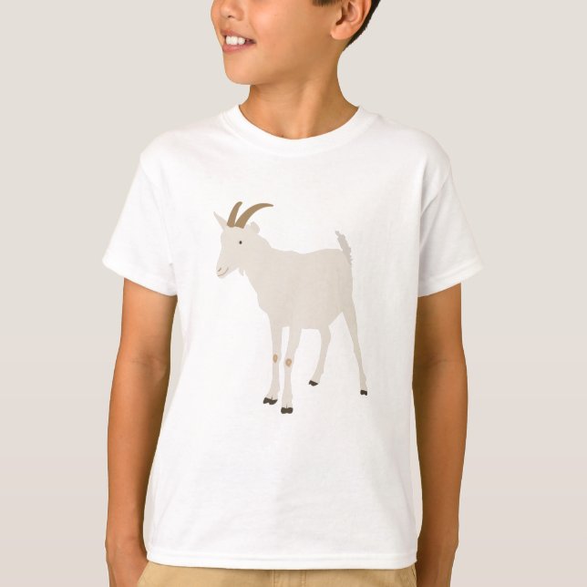 Goat Farm Animal Illustration T-Shirt (Front)