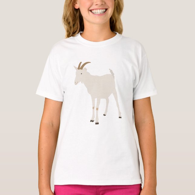 Goat Farm Animal Illustration T-Shirt (Front)