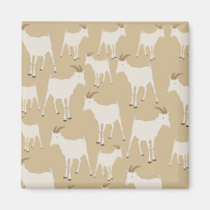 Goat Farm Animal Pattern   Magnet