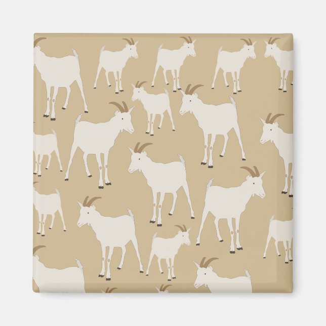 Goat Farm Animal Pattern   Magnet (Front)
