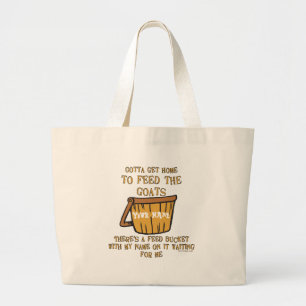 Goat Feed Bucket Tote Bag Personalised