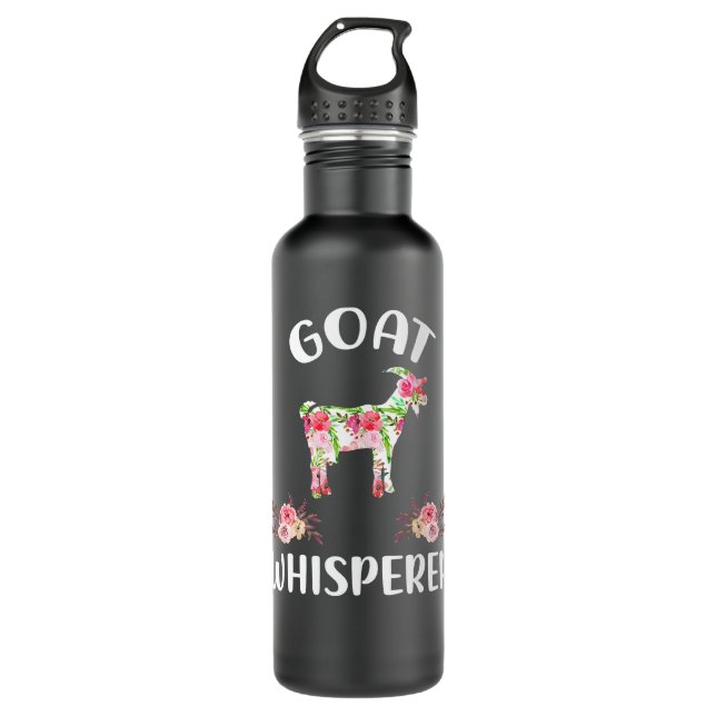 Goat Floral Goat Whisperer Bucks Expert Kid Caprin 710 Ml Water Bottle (Front)