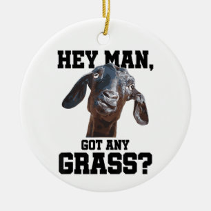 Goat for Goat Lovers Farm Apparel Meme Pun Funny G Ceramic Tree Decoration