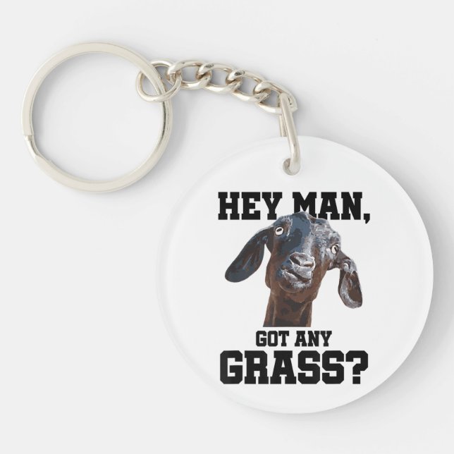Goat for Goat Lovers Farm Apparel Meme Pun Funny G Key Ring (Front)