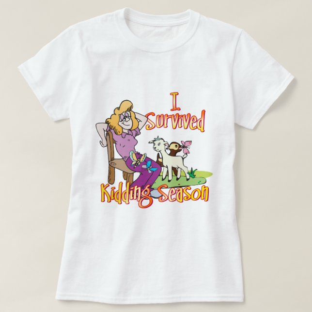 GOAT | Funny Kidding Season by GetYerGoat T-Shirt (Design Front)