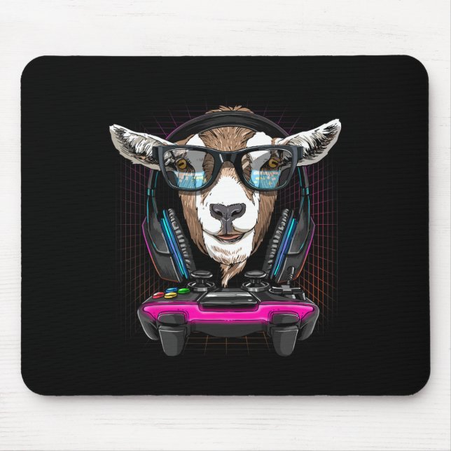 Goat Gamer Pc Computer Video Game Lover Streaming  Mouse Mat (Front)