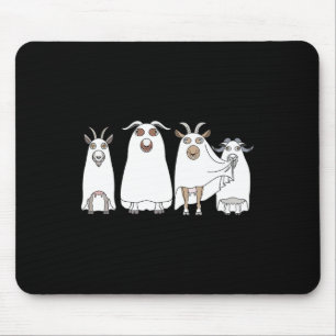 Goat Ghost Halloween Farmer Goat Lover Scary Spook Mouse Mat