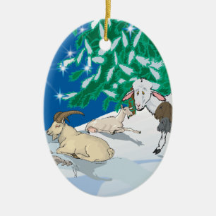 Goat - Gift of the Old One Ceramic Tree Decoration