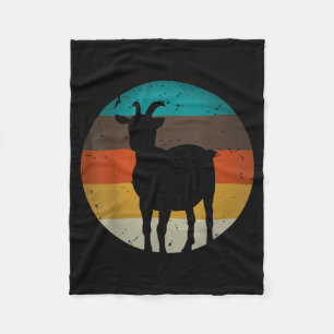 Goat Gift Vintage Retro Funny Dairy Farmer Animal Fleece Blanket