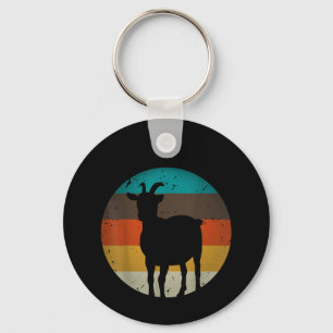 Goat Gift Vintage Retro Funny Dairy Farmer Animal Key Ring