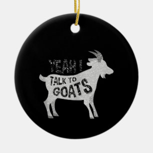 Goat Gifts for Goat Lovers Funny Ceramic Tree Decoration