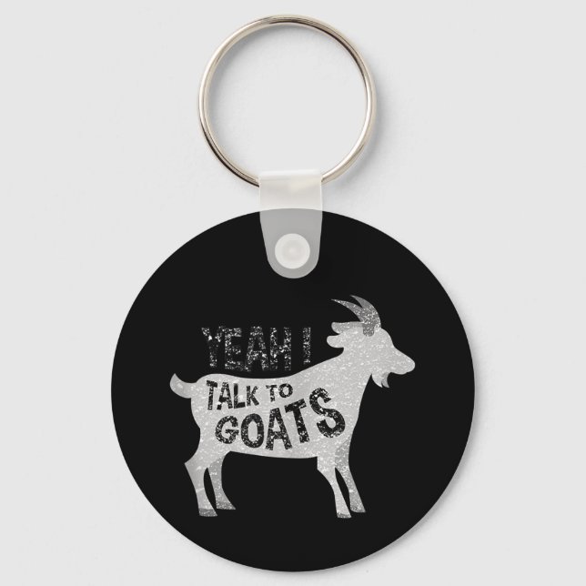 Goat Gifts for Goat Lovers Funny Key Ring (Front)