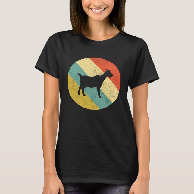 Goat  Goat Silhouette Goat Mom Goat Dad Farm Anima T-Shirt (Front)