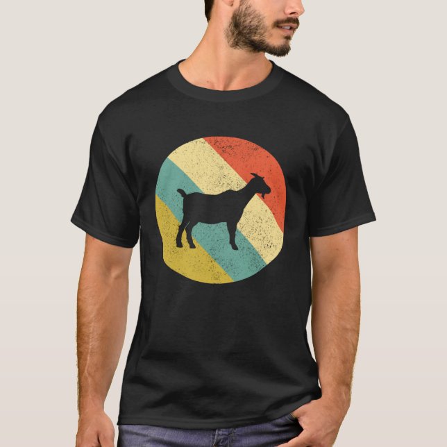 Goat  Goat Silhouette Goat Mom Goat Dad Farm Anima T-Shirt (Front)