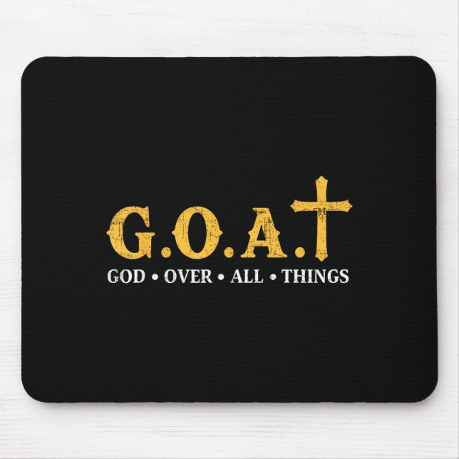 Goat God Over All Things Mouse Mat (Front)
