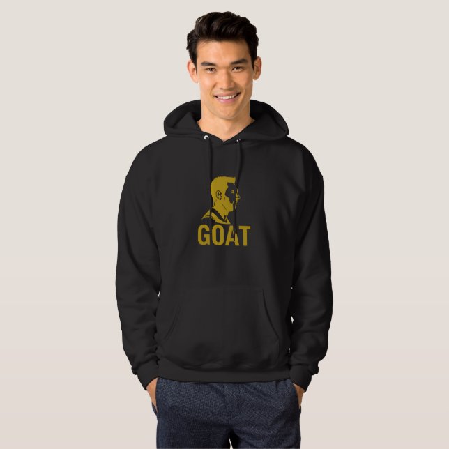 GOAT Gold Crown Minimalist Hoodie (Front Full)