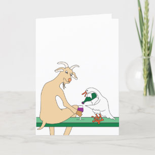 Goat & Goose Toast Holiday Card