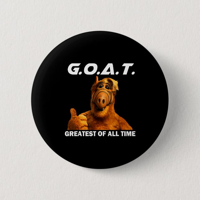 Goat Greatest Of All Time Funny Meme  6 Cm Round Badge (Front)