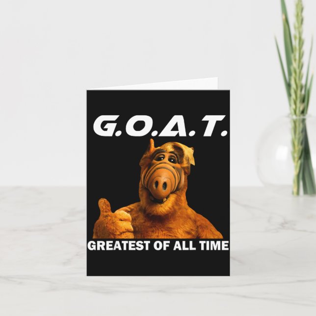 Goat Greatest Of All Time Funny Meme  Card (Front)