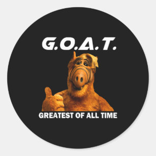 Goat Greatest Of All Time Funny Meme Classic Round Sticker